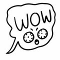 art wow icon in line design Royalty Free Stock Photo