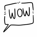 art wow icon in line design Royalty Free Stock Photo