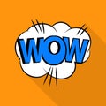 Wow icon, pop art style Royalty Free Stock Photo