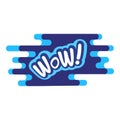 Wow icon, pop art style Royalty Free Stock Photo