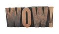 'wow' in old wood type