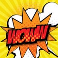 Wow pop art, comic book background Royalty Free Stock Photo