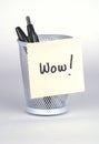 Wow! Post-It Note Royalty Free Stock Photo