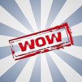 Wow rubber stamp Royalty Free Stock Photo