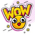 Wow yellow wondered smile Royalty Free Stock Photo