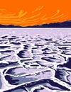 The Badwater Basin in Death Valley National Park Inyo County California United States of America WPA Poster Art