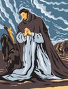El Greco Domenikos Theotokopoulos Artwork of Saint Dominic in Prayer Circa 1605 WPA Poster Art