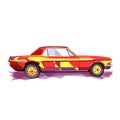 WPAP. abstract pop art style like a sports car.