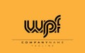 WPF Creative Unique Modern Letter Logo Design Royalty Free Stock Photo