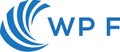 WPF letter logo design on white background. WPF creative circle letter logo Royalty Free Stock Photo