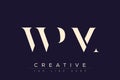 WPM abstract letter logo design Royalty Free Stock Photo