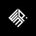 WPM letter logo design on black background. WPM creative initials letter logo concept. WPM letter design Royalty Free Stock Photo