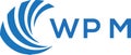 WPM letter logo design on white background. WPM creative circle letter logo ign Royalty Free Stock Photo