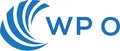 WPO letter logo design on white background. WPO creative circle letter logo ign Royalty Free Stock Photo