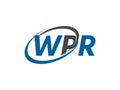 WPR letter creative modern elegant logo design Royalty Free Stock Photo