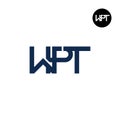 WPT Logo Letter Monogram Design Royalty Free Stock Photo