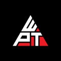WPT triangle letter logo design with triangle shape. WPT triangle logo design monogram. WPT triangle vector logo template with red Royalty Free Stock Photo