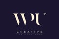 WPU abstract letter logo design Royalty Free Stock Photo