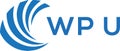 WPU letter logo design on white background. WPU creative circle letter log Royalty Free Stock Photo