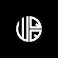 WQQ logo WQQ icon WQQ monogram WQQ letter minimalist Circle flat Unique modern abstract logo design Royalty Free Stock Photo