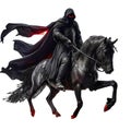 Wraith on Horseback going about his evil business. Royalty Free Stock Photo