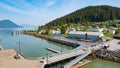 Wrangell, Alaska, USA - May 26, 2019: City of Wrangell in Alaska, USA. City landscape.