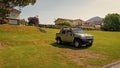 Wrangell, Alaska USA - May 26, 2019: Hummer H2 car with copy space, side view Royalty Free Stock Photo