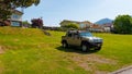 Wrangell, Alaska USA - May 26, 2019: Hummer H2 car with copy space, side view Royalty Free Stock Photo