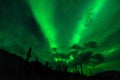 Wrangell Mountains Northern Lights Aurora Borealis Alaska Night Royalty Free Stock Photo