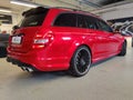 Wrap amg63 mercedesbenz red car