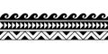 Wrap around arm polynesian tattoo design. Pattern aboriginal samoan. Vector illustration