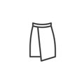 Wrap skirt line icon