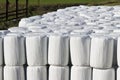 Wrapped bale silages Royalty Free Stock Photo