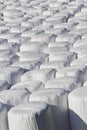 Wrapped bale silages Royalty Free Stock Photo
