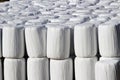 Wrapped bale silages Royalty Free Stock Photo