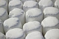 Wrapped bale silages Royalty Free Stock Photo