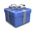 Wrapped blue gift 3D v3