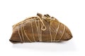 Wrapped Chinese ZongZi for Dragon Boat Festival ie DuanWu festival on white