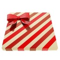 Wrapped gift box with a bow and ribbon Royalty Free Stock Photo