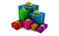 Wrapped Gift Boxes Royalty Free Stock Photo