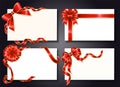 Wrapped Gift Cards with Festive Ribbons and Bows