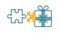 Wrapped Gift Puzzle, Present Solutions & Thoughtful Gifting, vector design Generative AI Royalty Free Stock Photo