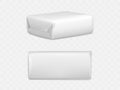 Wrapped parcel package box top and side view icon