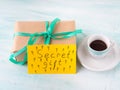 Wrapped surprise birthday holiday gift box coffee