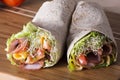 Wrapped tortilla sandwich rolls