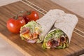 Wrapped tortilla sandwich rolls