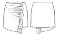 wrapped woman skirt with frill detail