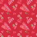 Wrapping paper for St Valentine day