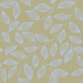 Herbal sketchy repeating background pattern with nature elements.