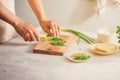 Wrapping Wonton and raw ingredients isolated at kitchen Royalty Free Stock Photo